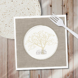 Familjeåterförening Rustic Brown har kapat Burlap Pappersservett