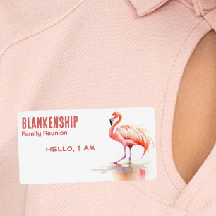 Familjeåterförening Single Flamingo Papprare Namn Fraktsedel