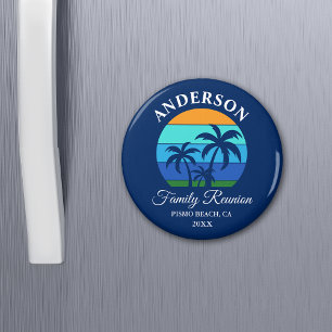 Familjeåterförening Sommar Beach Handflatan Träd B Magnet