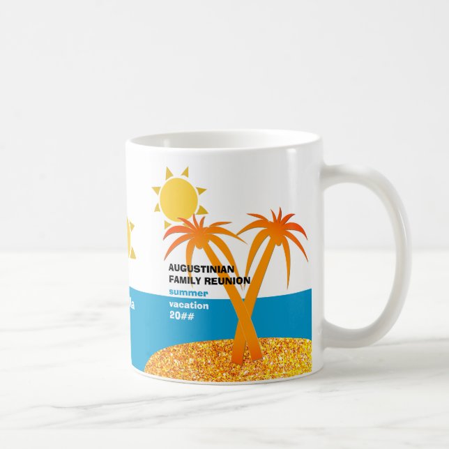 Familjeåterförening, sommarvaccinering Monogram Kaffemugg (Höger)