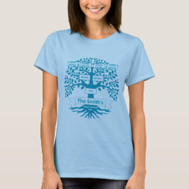Familjeåterförening T-Shirt med Anpassningsbar Fam