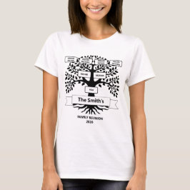 Familjeåterförening T-Shirt med Anpassningsbar Fam