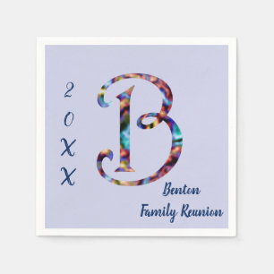 Familjeåterförening Tie-dye Brev B Monogram Gather Pappersservett