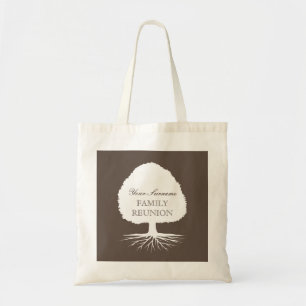 Familjeåterförening tote bags med träd-symbol tygkasse