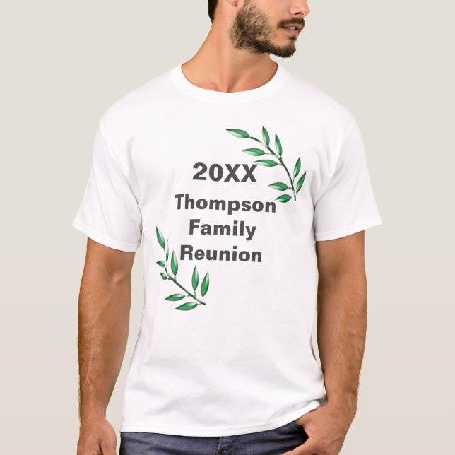 Familjeåterförening Träd Grenar Lövs Keepsaké T Shirt (Framsida)
