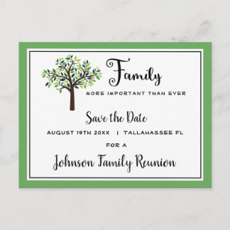 Familjeåterförening Träd Spara vykortet för datum Vykort