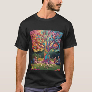 Familjeåterförening under en Majestic Träd Manar T Shirt