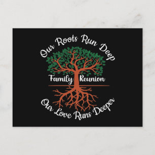 Familjeåterförening Våra rötter Springa Deep Träd Vykort