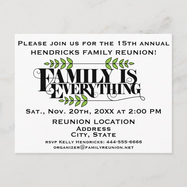 Familjeåterförening Vykort (Framsida)