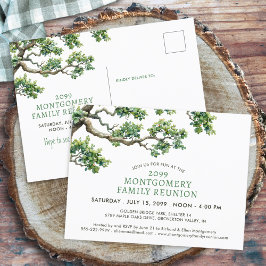 Familjeåterföreningsfamiljen Träd Gren Vykort