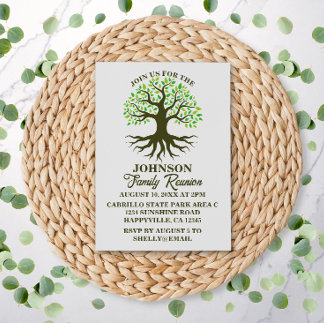 Familjeåterföreningsfamiljens Träd-rötter Inbjudningar