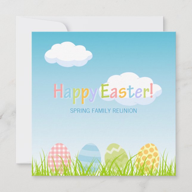 Familjeåterföreningsinbjudan Påsk Party Inbjudningar (Framsida)