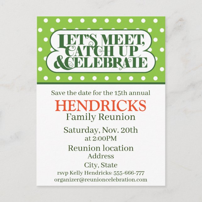 Familjeåterföreningsinbjudan Vykort (Framsida)