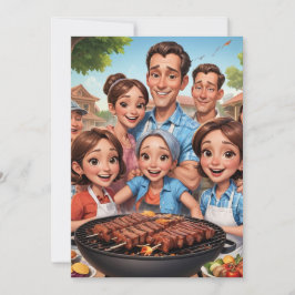 familjeåterföreningsinbjudningar Bbq-cookout Inbjudningar