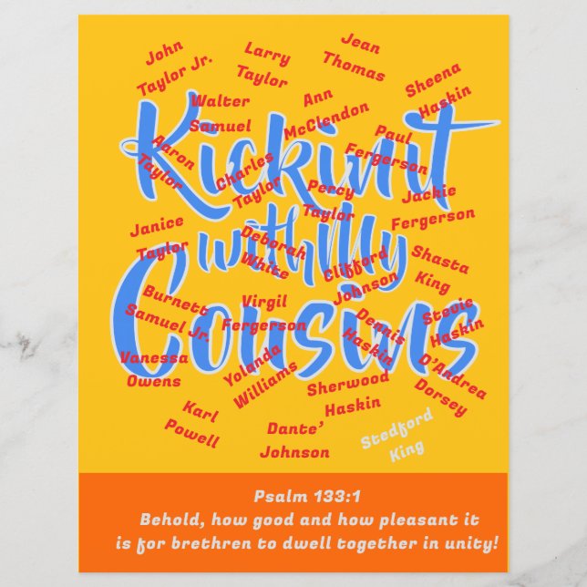 Familjeåterföreningskort Lagrar Lakan för Jean (Framsida)