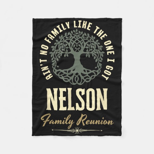 Familjeåterträff 2025 Matchande Design - Nelson  Fleecefilt (Framsidan)