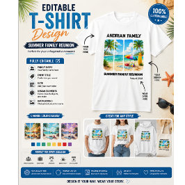 Familjeåterträff Anpassad - Sommar Familjeåterträf T Shirt