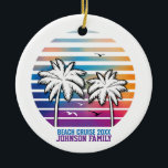 Familjeåterträff Beställningsbar Kryssningsresa Julgransprydnad Keramik<br><div class="desc">Stranddesign av Edward Eksi. Handritade illustrationer,  Enkel modifiering av INPUT och TEXTER för dina behov</div>