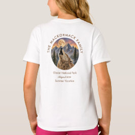 Familjeåterträff Resa Wolf Mountain Solnedgång T Shirt
