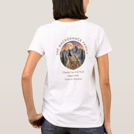 Familjeåterträffsemester Vild Varg Berg Solnedgång T Shirt