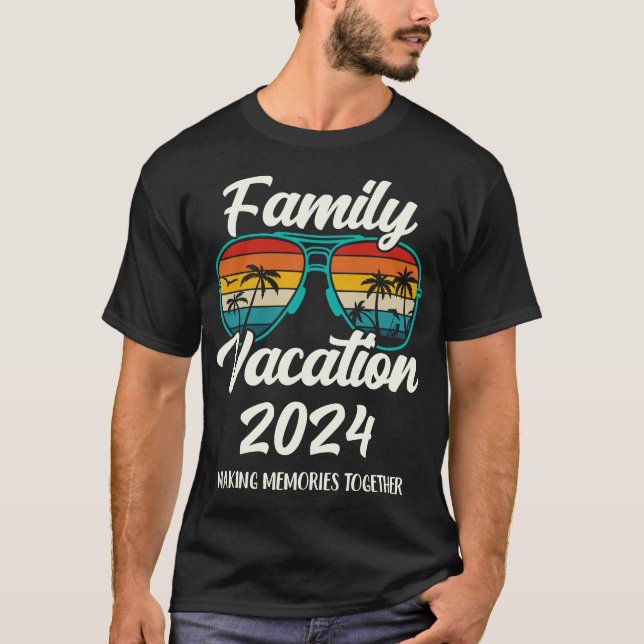 Familjeavacation 2024 Sommaravacation Beach Cruise T Shirt (Framsida)