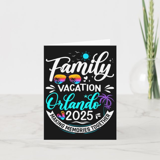 Familjeavacation Orlando 2025 Beach Sommaravacatio Kort (Framsida)