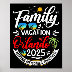 Familjeavacation Orlando 2025 Beach Sommaravacatio Poster