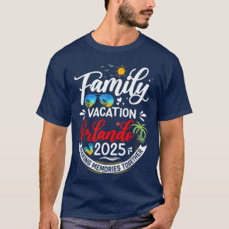 Familjeavacation Orlando 2025 Beach Sommaravacatio T Shirt