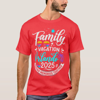 Familjeavacation Orlando 2025 Beach Sommaravacatio T Shirt