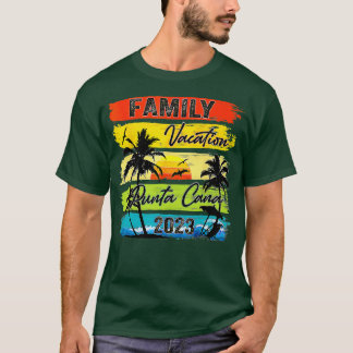 Familjeavdunstning Punta Cana 2023 Sommar Retro Su T Shirt