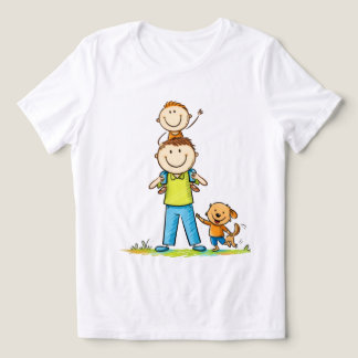 Familjeäventyr med Hund Minimalistisk T‑Shirt Tri- T Shirt
