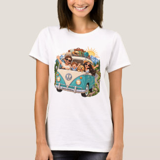 Familjeäventyr – Vintage Road Trip T Shirt