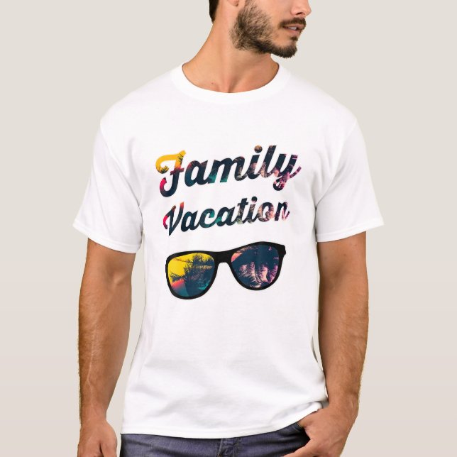 Familjeavgång 2021 Sommarmatchande Beach Vacay M T Shirt (Framsida)