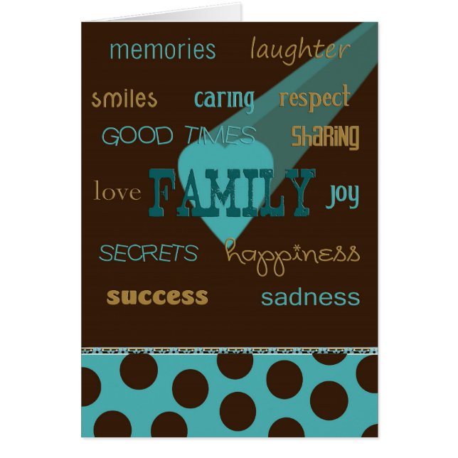 Familjeband Hälsningskort (Framsidan)