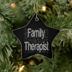 Familjebehandlare Extraordinaire Julgransprydnad Keramik