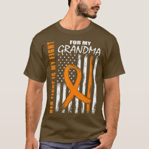 Familjebekämpning Grandma Leukemia Awareness Ameri T Shirt