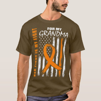 Familjebekämpning Grandma Leukemia Awareness Ameri T Shirt