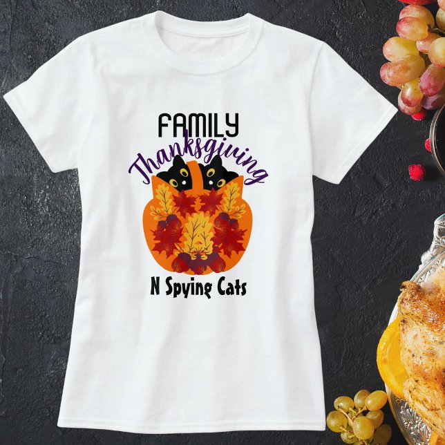 Familjeberoende Thanksgiving Spärrar höstfällning  T Shirt (Skapare uppladdad)