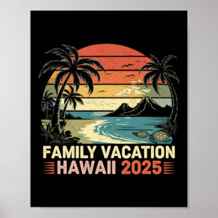 Familjebesök Hawaii Beach 2025 Hawaii Family Va Poster