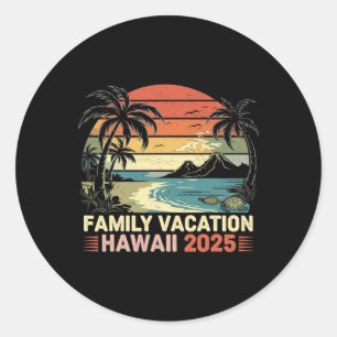Familjebesök Hawaii Beach 2025 Hawaii Family Va Runt Klistermärke