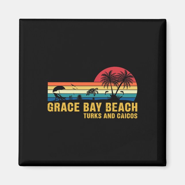 Familjeblåsans Grace Bay-bussar och Caicos S Magnet (Framsidan)