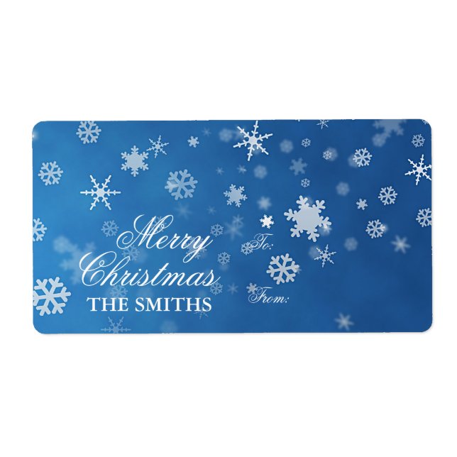 Familjeblått Elegant Fraktsedel (Framsidan)