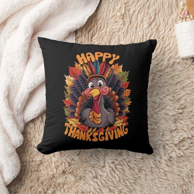 Familjebortfall i happy thanksgiving Turkiet Kudde (Filt)