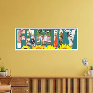 Familjebrev Foto Mall Vägg Canvastryck