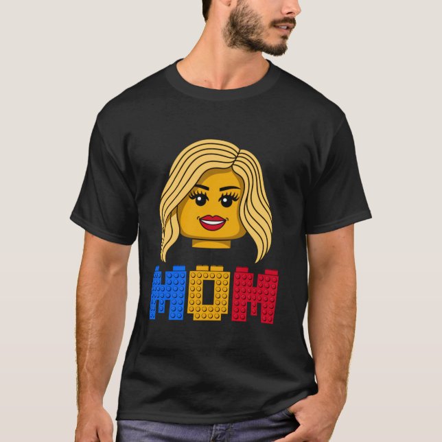 Familjebyggare i Mamma Master Builder Bygger brick T Shirt (Framsida)