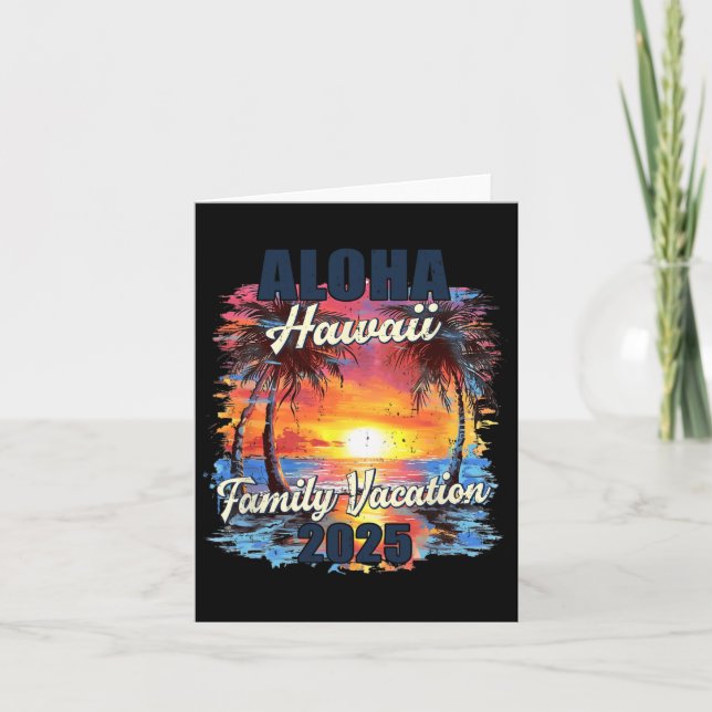 Familjebyte Aloha Hawaii 2025, sommaren Resa Matc Kort (Framsida)