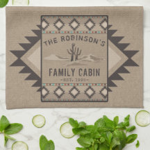 FamiljeCabin Rustic Southwest Native Tribal Cactus