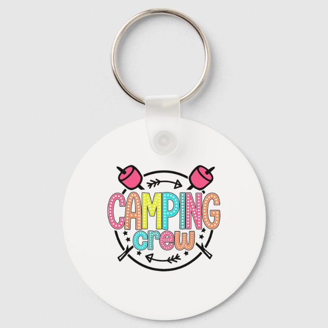 Familjecamper Grupp Camping Crew Camping Matchande Nyckelring (Framsida)