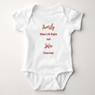 Familjecitat Baby Bodysuit | Meningsfull Ny Bebis T Shirt