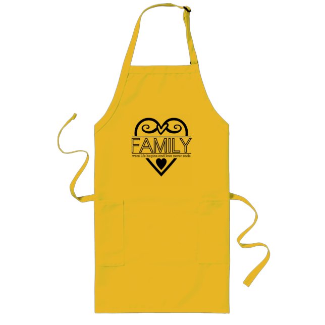 Familjecitat - "där livet börjar och Kärlek aldrig Långt Förkläde (Framsidan)